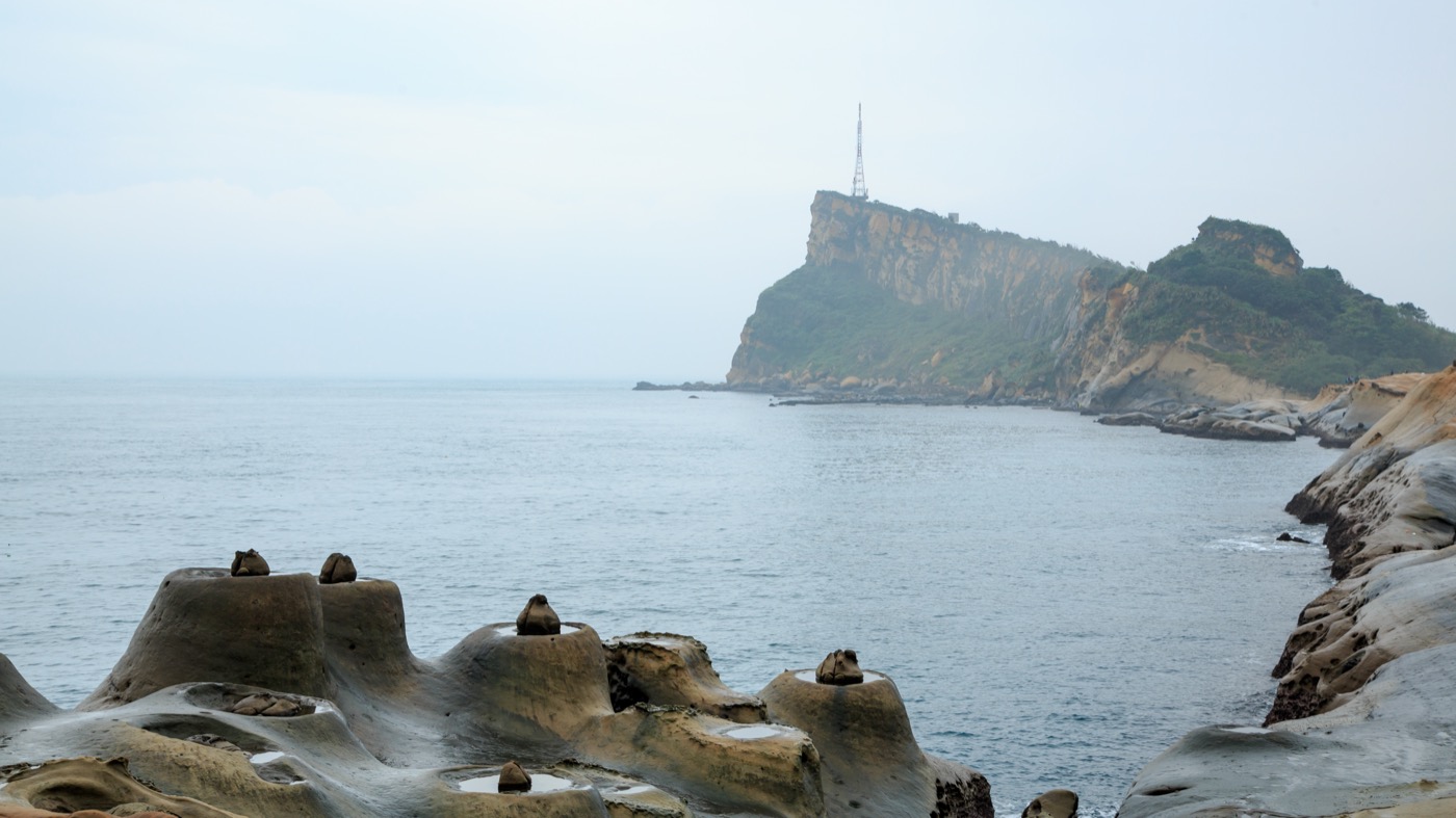 北海岸野柳地質景觀示意